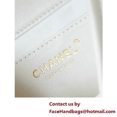 Chanel Calfskin  &  Gold-Tone Metal Messenger Bag AS4845 White 2025